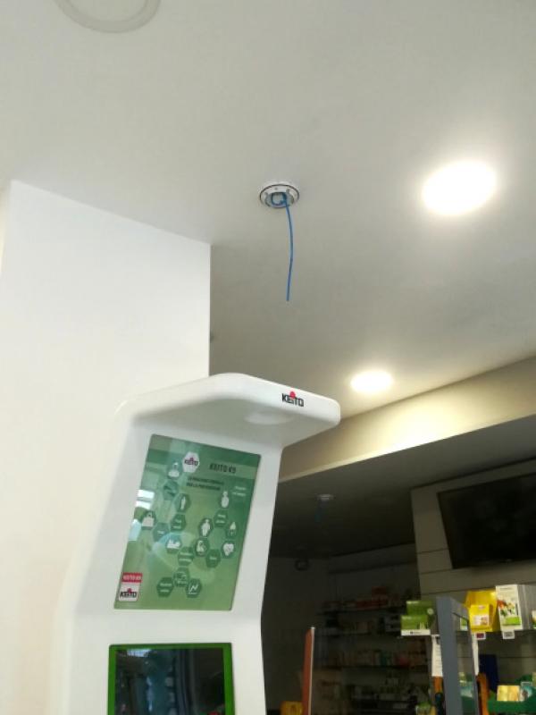 Cablaggio dati a soffitto per videocamera ip