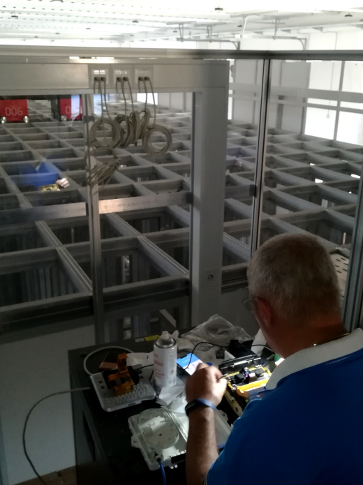 Giunzione fibra ottica impianto industriale